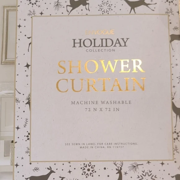 NWT Holiday Shower Curtain - Picture 5 of 5